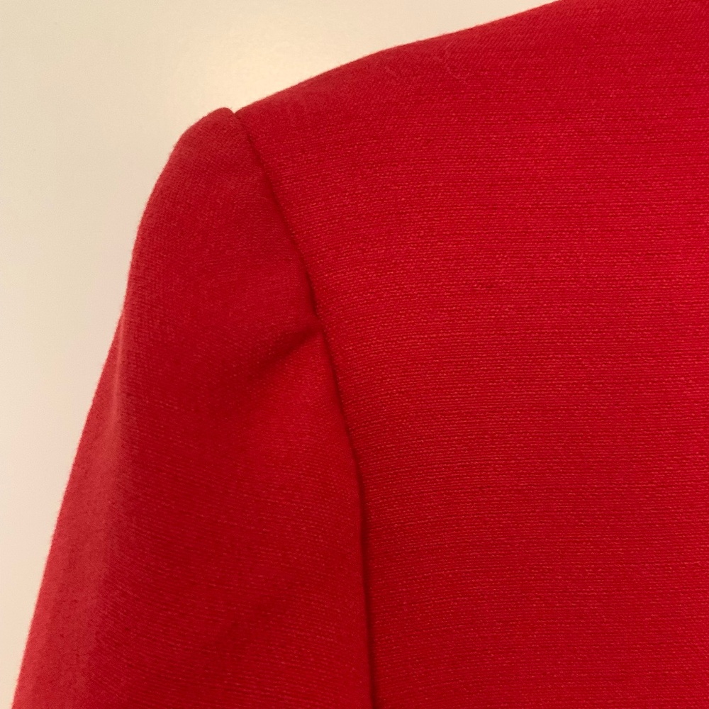 Long Red Gold Button Blazer - Picture 5 of 15